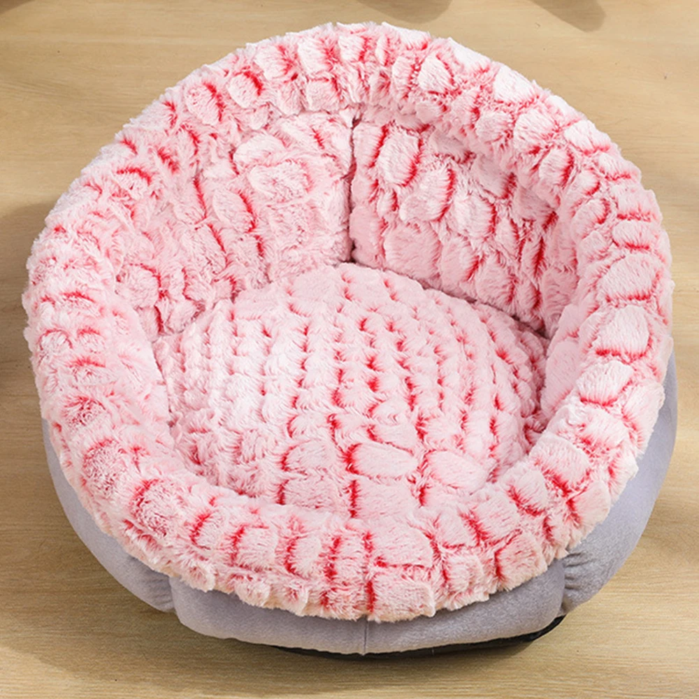 Кровать для кошек, собак, регулируемый коврик для кошек, спальный коврик для собак, теплый мягкий дышащий плюшевый коврик для подушки для собак, кошек - Цвет: Pentagon Pink