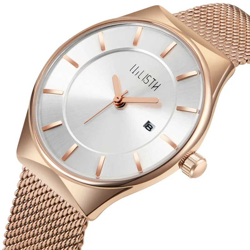 

New Style Couple Watch One-to-Korean-style Trend Simple Quartz Watch Students Ultra-Thin Men And Women Mesh Belt Couples Watch
