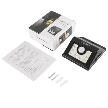 

OUTAD 8LED Solar Motion Light Sensitive Motion Sensor 3.7V 2200mAh Save Energy Weatherproof Security Outdoor Lighting