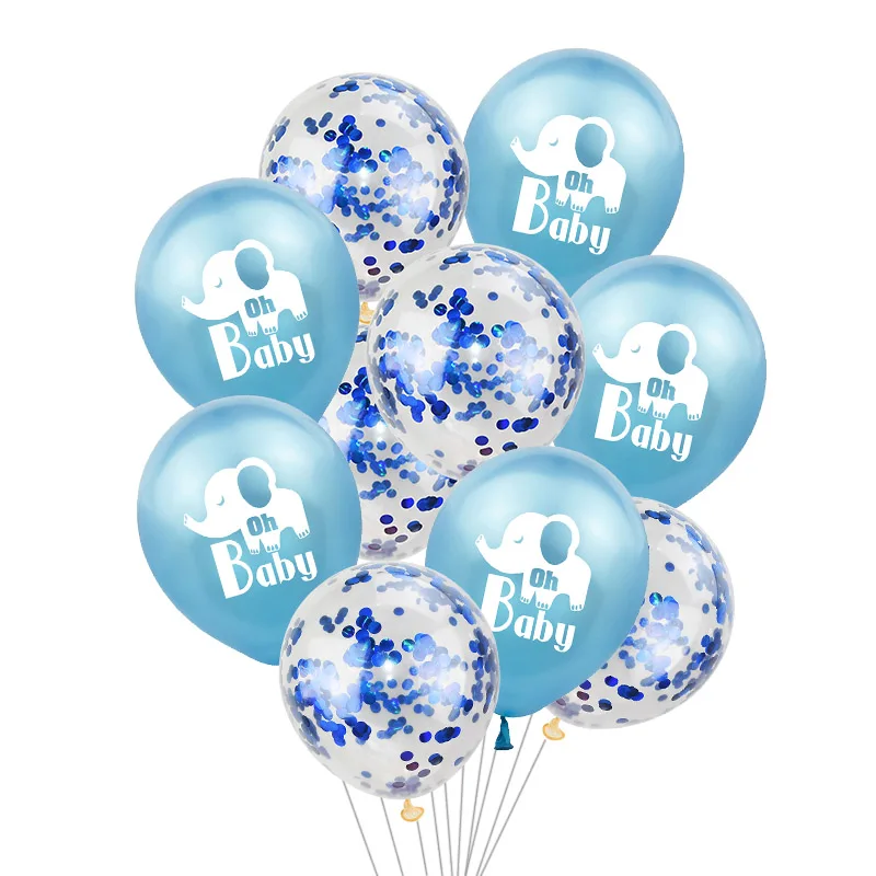 Baby Shower вечерние Декор Фольга воздушный шар в виде симпатичного слона, одноразовая посуда Бумага пластины чашки для мальчиков/девочек День рождения украшения