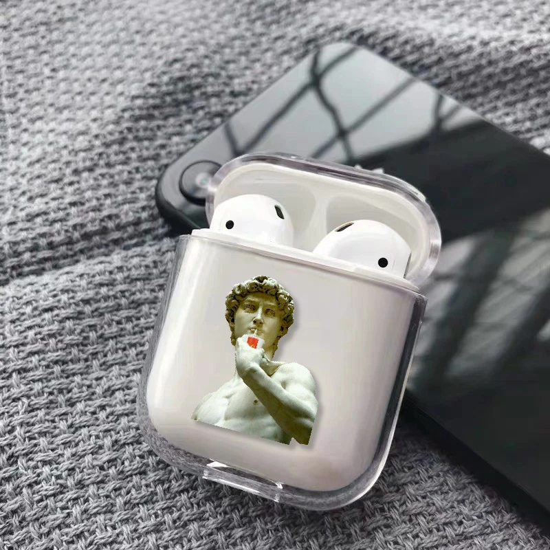 Чехол для наушников Ван Гог Мона Лиза для Apple iPhone, зарядная коробка для AirPods Pro, жесткий прозрачный защитный чехол, аксессуары - Цвет: 4