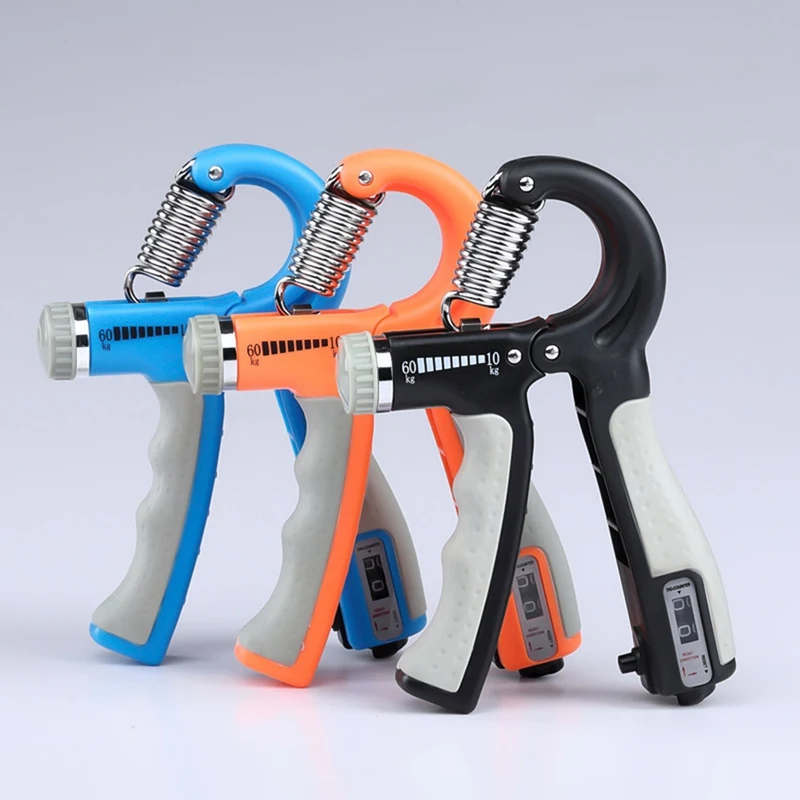 

R-Shape Adjustable Countable Hand Grip Strength Exercise Strengthener Gripper Spring Finger Pinch Carpal Expander Portable