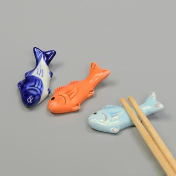 

Ceramic Chopsticks Cartoon Holder Rack Fish Chopsticks Holder Mat Chopsticks Care Fashion Kitchen Tableware