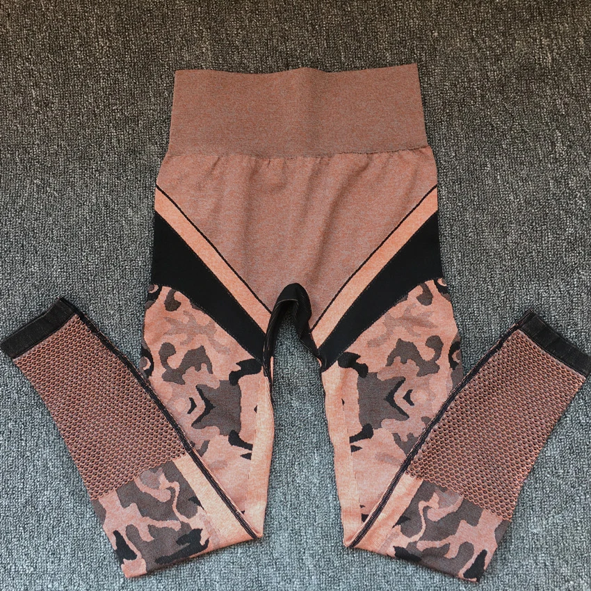 CB1188 coffee pant Бесшовный комплект для йоги с длинным рукавом, женские спортивные костюмы для фитнеса, леггинсы для спортзала, спортивные топы с эффектом пуш-ап, рубашка, комплект из 2 предметов для тренировок, спортивный костюм - Цвет: CB1188 coffee pant
