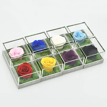 

Preserved Fresh Rose Beauty and The Beast Eternal Flower Jewelry Box Angel Cover Wedding Valentine Gifts for Her Dropshipping