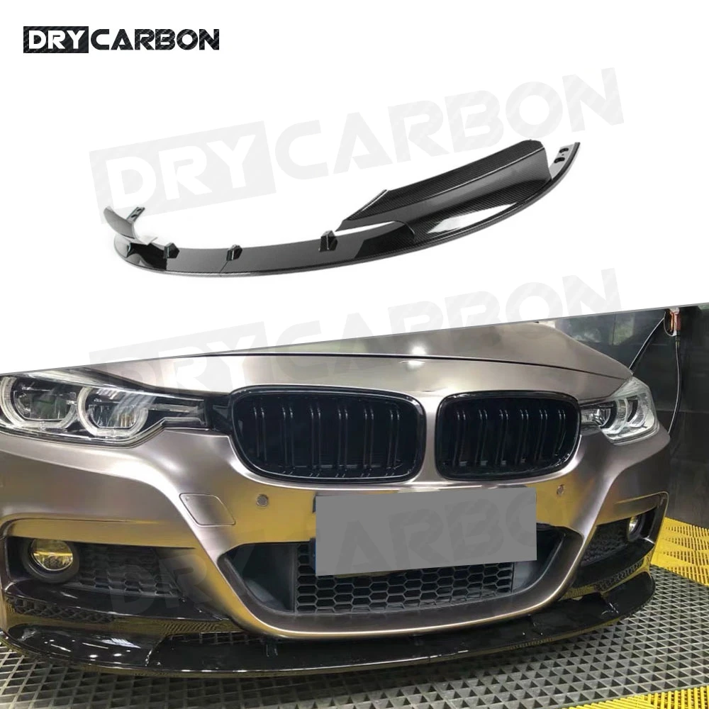 Передний спойлер для BMW 3 серии F30 M Sport 320i 325i 328i 330i 335i 2012-2018 ABS углеродный вид черная