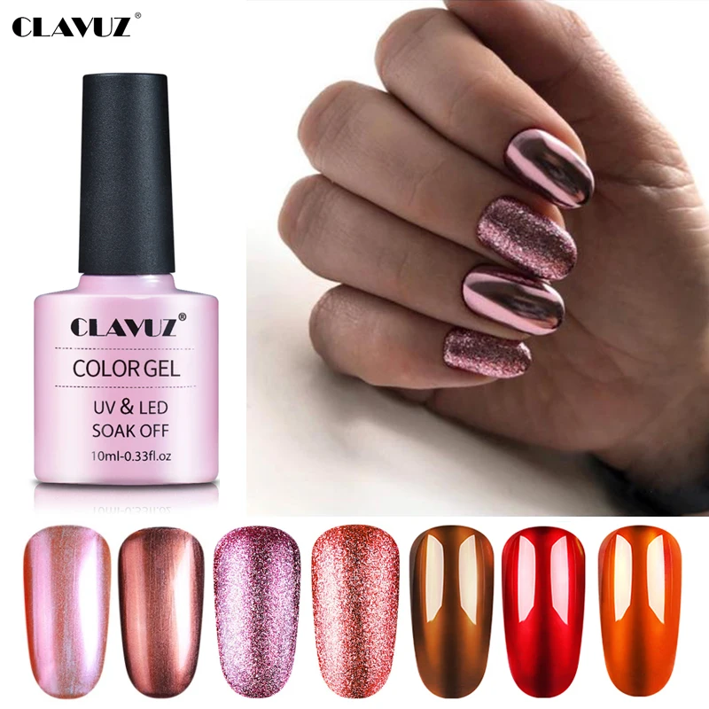 

CLAVUZ 10ML Platinum +Metallic +Titanium Sliver Effect Nail Polish Long Last Varnish Gel Lacquer Gel Polish Salon Manicure