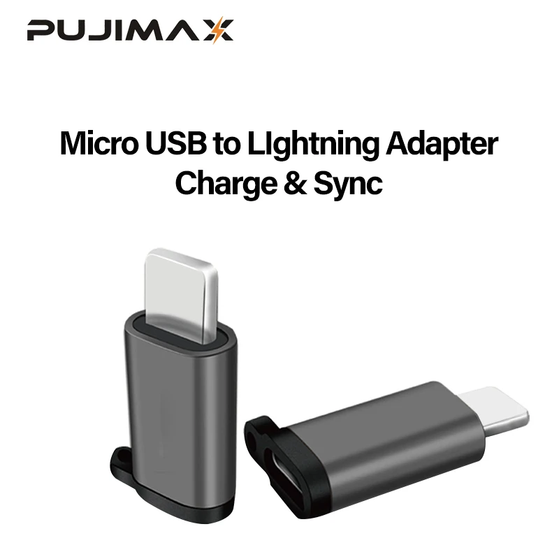 Адаптер PUJIMAX Micro USB для освещения 8Pin для адаптер Apple с брелоком для IPhone X XS XR 6 7 Plus синхронизация зарядное устройство OTG конвертер