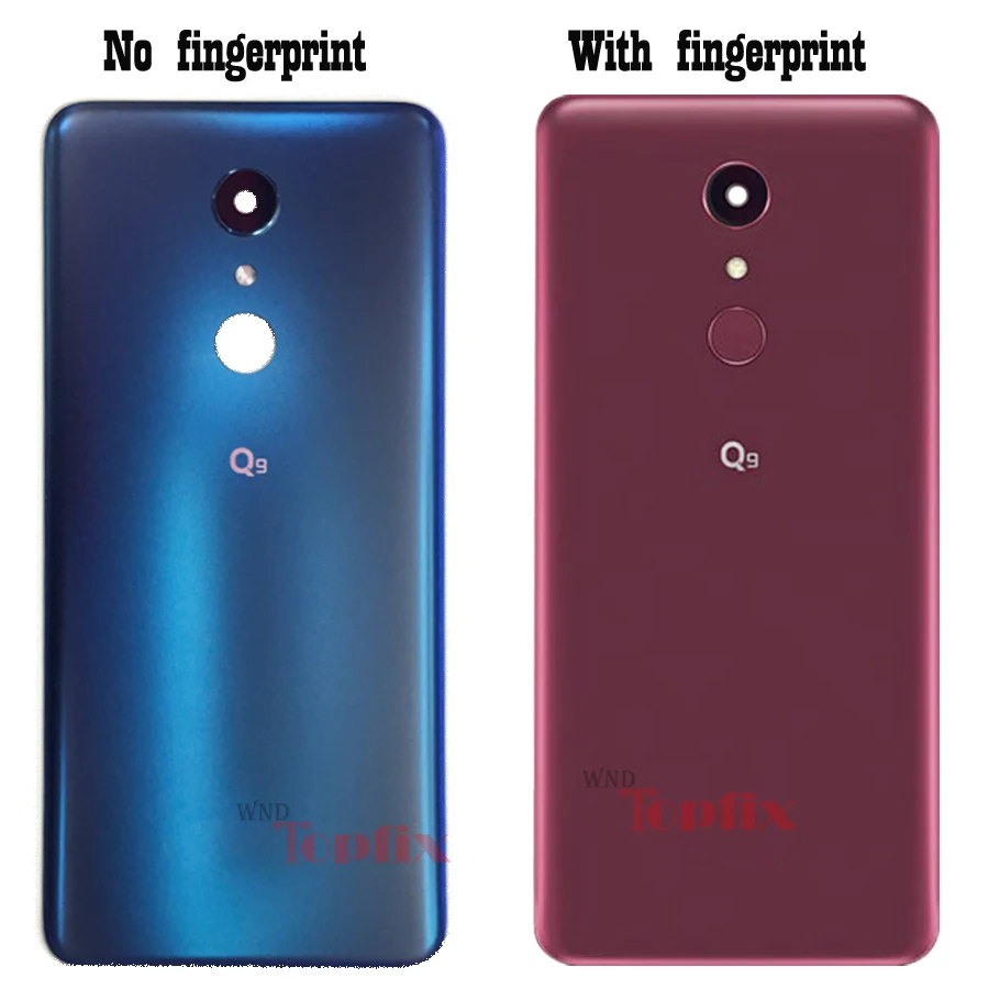 Для LG Q9 задняя крышка для Lg Q9 Крышка батарейного отсека Корпус с объективом камеры Стекло Touch ID для Lg Q9 задняя крышка батарейного отсека