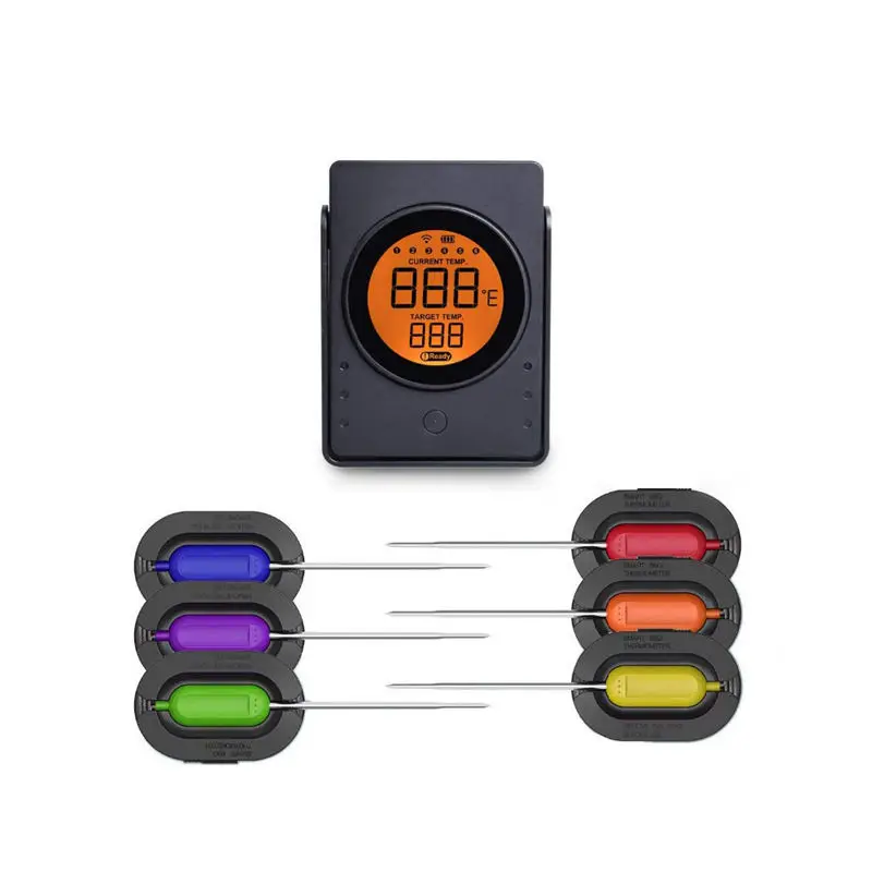 

Best Digital Oven Thermometers Wireless Food Cooking Bbq Thermometer 6 Probes Bluetooth App Control Timer Oven Meat Grill Kitche