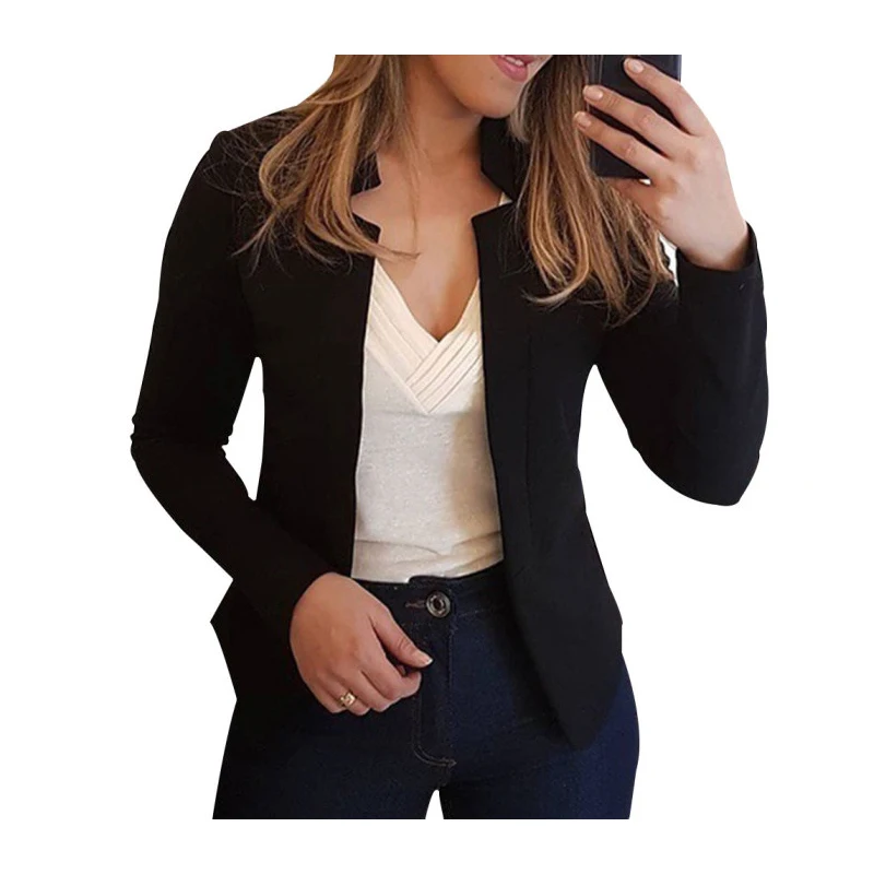 5XL Plus Size New Women Blazer Thin Long Sleeve Blazer Solid Color Office Lady Suit Coat 2021 Fashion Women Basic Coats Autumn rab coat womens Coats & Jackets