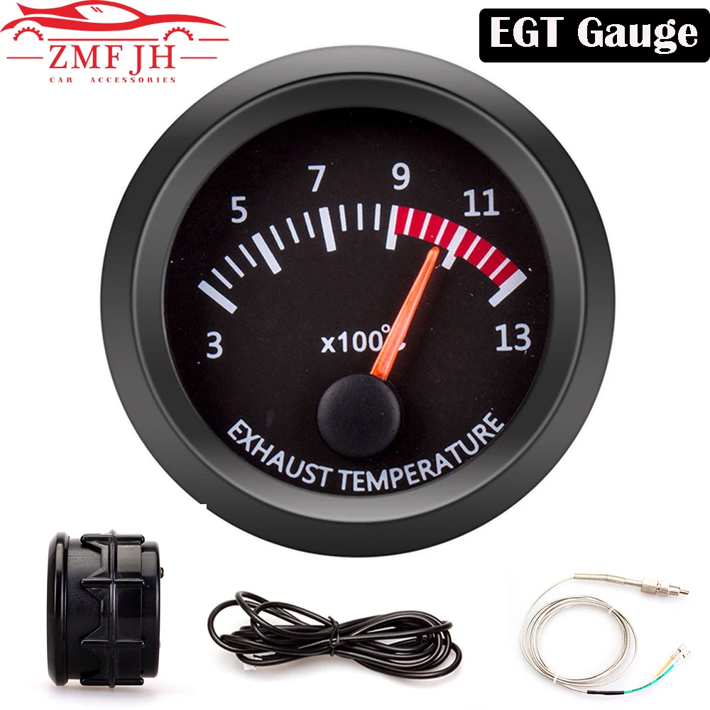 52mm 2&quot Car Auto Exhaust GasTemp Gauge 300~1300 Celsius 12V Universal Gas Temp Ext Meter EGT With Sensor | Автомобили и