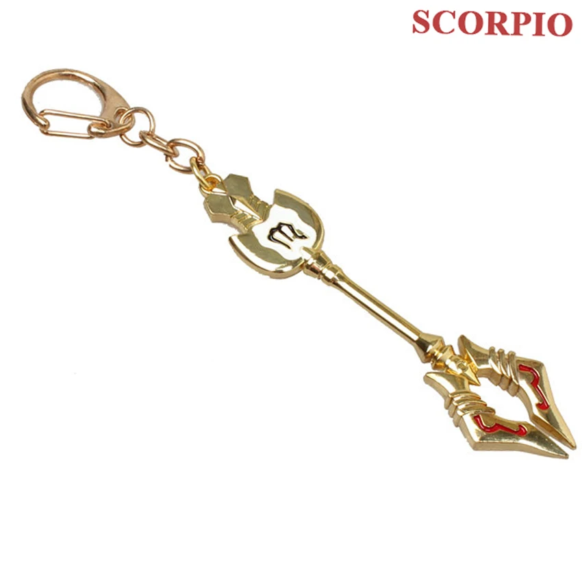 Scorpio Мода Fairy Tail брелки зодиака звезда дух маг Люси вызова кольцо для ключей двенадцать брелок для ключей «Созвездие» Косплэй подарок - Цвет: Scorpio