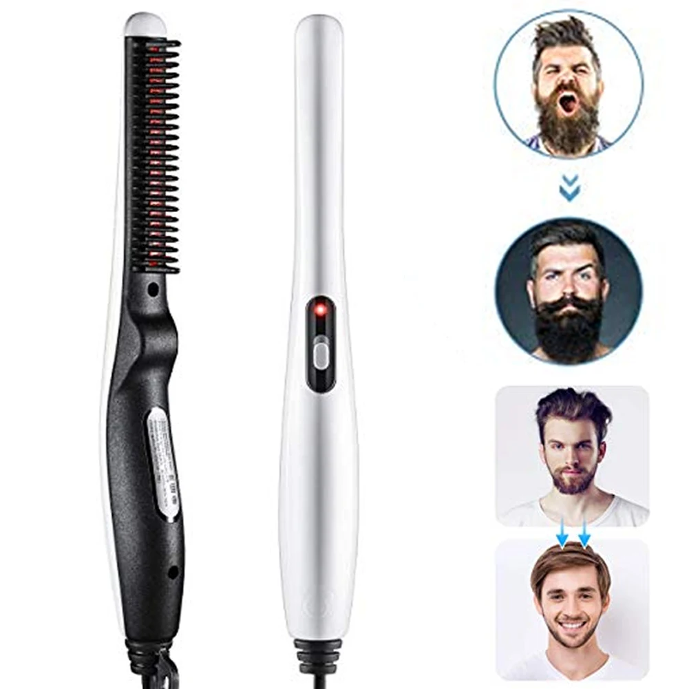 

Electric Heated Beard Straightener Comb Brush Multifunctional Hair Beard Styling Comb QS888