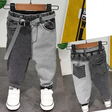 Демисезонные джинсы для маленьких мальчиков; брюки; детская одежда; Повседневные детские брюки из хлопка; джинсовая одежда для мальчиков-подростков 2-7 лет