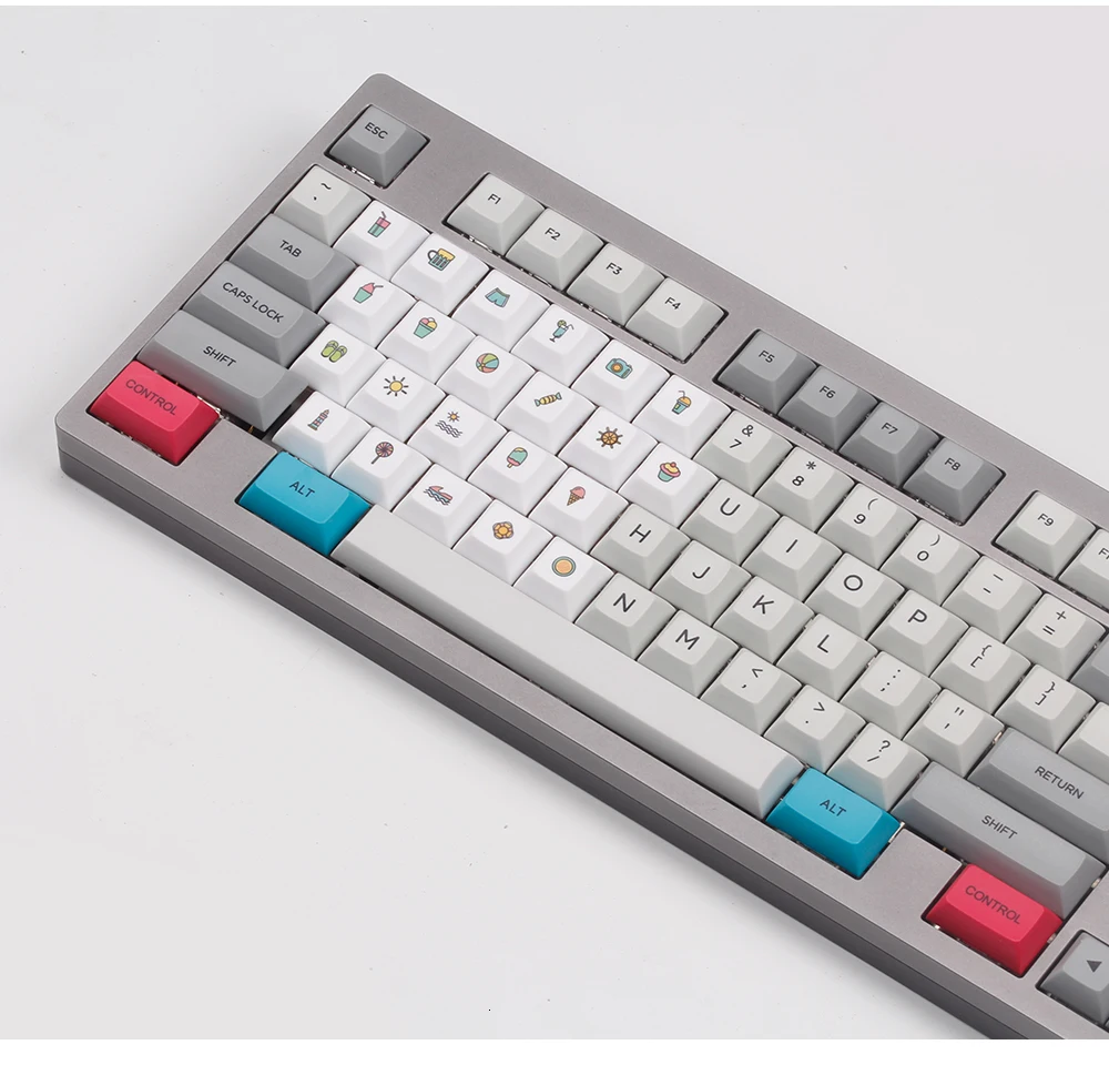 IDOBAO 22 ключ Серый Белый 1u Dsa Keycaps Dye Sub PBT персональный художественный узор электроника для механической 60% настройки клавиатуры геймера