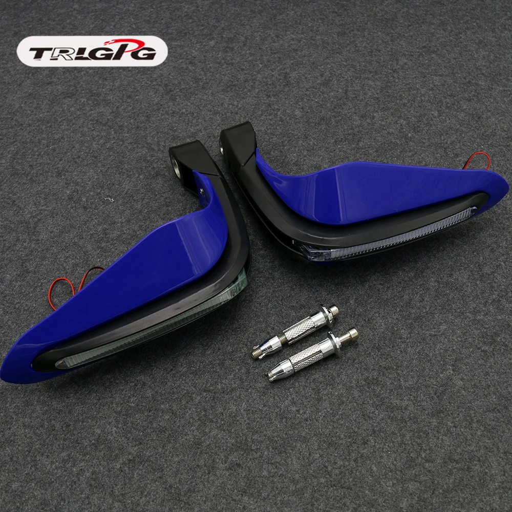 blue 7/" 22 мм Универсальный мотоцикл рука гвардии рукавицы протектор для kawasaki Z125 z250 z300 z400 z650 z800 z900 z1000 - Цвет: blue