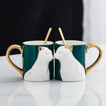 

Couples ceramic coffee mugs lovers cups and mugs creative mark drinkware
