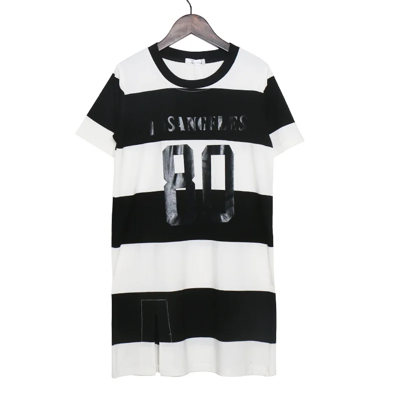 2019 г. Летнее платье футболка с надписью для девочек повседневные Детские платья