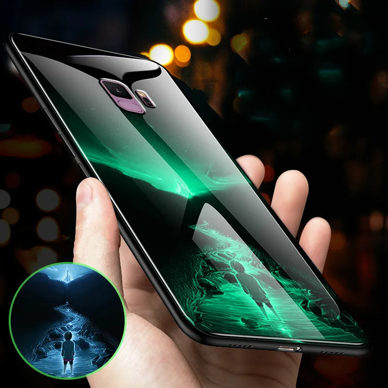 Роскошный чехол из закаленного стекла для samsung Galaxy S10 S9 S8 Plus Note 9 8 10 Pro, чехол для телефона