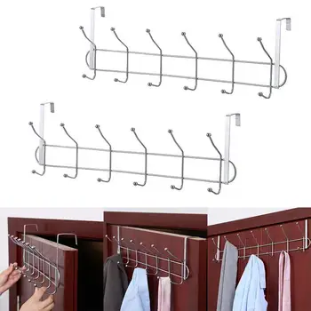 

THE DOOR HOOKS CHROME WASH ROOM COAT HANGER CLOTHES TOWEL STORAGE