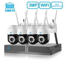 XMEYE 3MP bezprzewodowa kamera IP zestaw do organizacji dwukierunkowe Audio CCTV bezpieczeństwo nadzór wideo wodoodporna IR Night Vision H265 APP Push tanie i dobre opinie CN (pochodzenie) XMQ3K4N8C 4 SZTUK NTSC Brak 8 kanałów