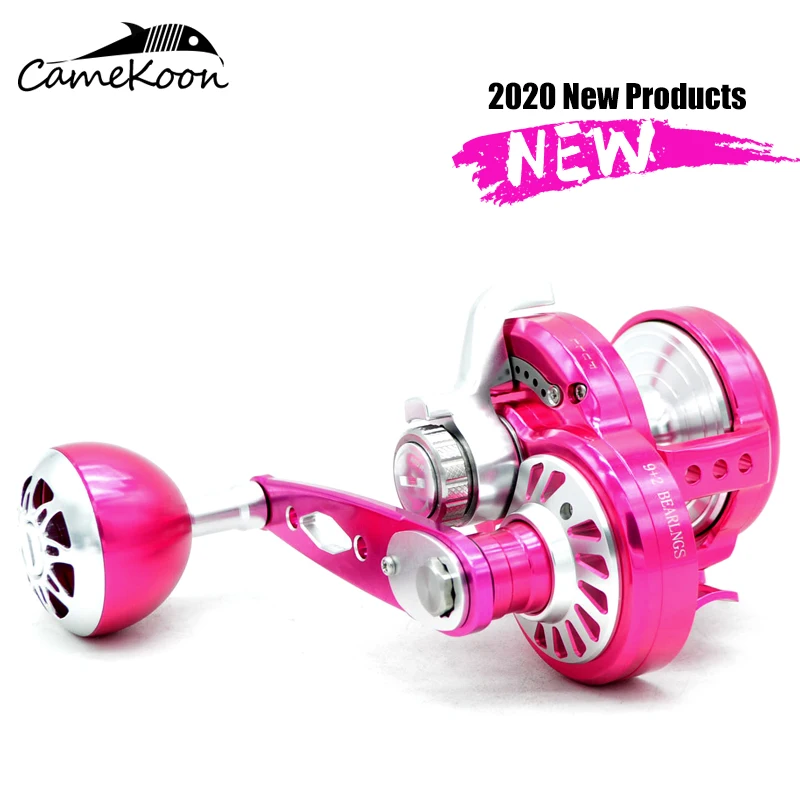 US $166.76 CAMEKOON slow jigging reel Pe3 300M max drag 32kg 11BBs gear ratio 631 offshore boat fishing reel saltwater trolling reel