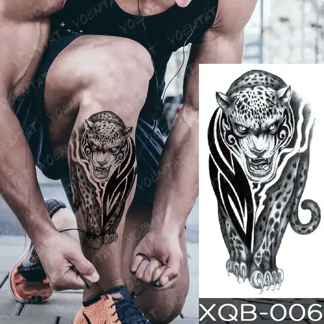 Dragon Wolf Tiger Animal Waterproof Temporary Tattoo Sticker Man Arm Leg Tato Body Art Fake Tatto Water Transfer Tatoo Women 18-XQB006