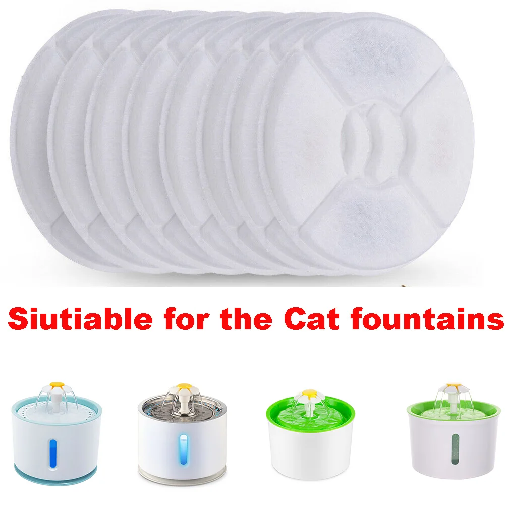 

Replaced Activated Carbon Filter Cat Water Drinking Fountain Filters Flower Pet Dog Round Replacement Fountain Dispenser
