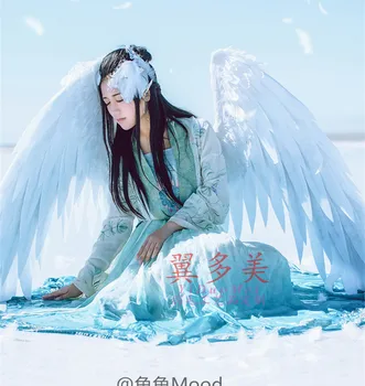 

Projects Adult Model Walking Show Photographing Murals Wings Props Angel Feather Creative White Resin People