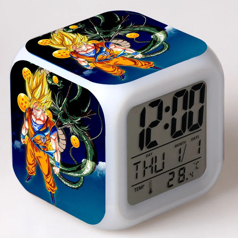 17 Мультфильм игрушки Dragon Ball детский будильник светодиодный Цвет изменение цифровые часы настольная лампа ночник Wake Up Light светящийся электронный Reveil - Цвет: 17