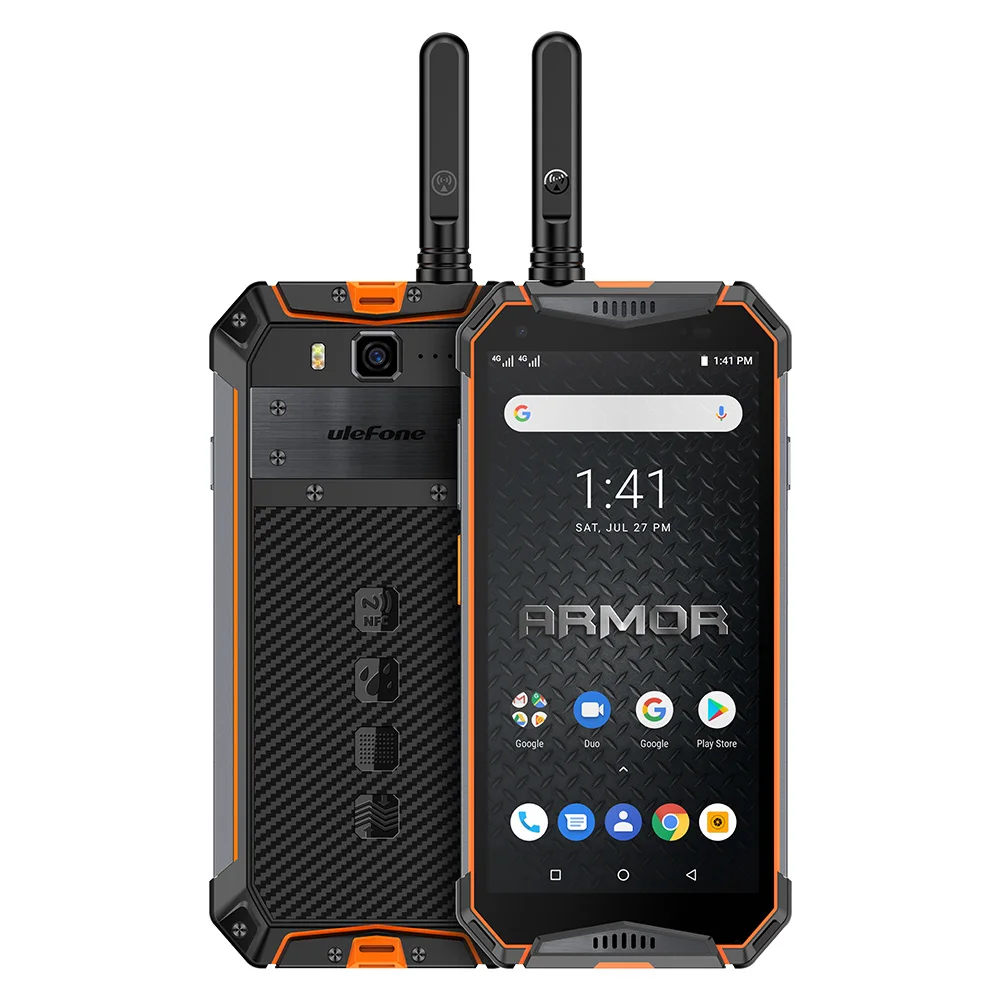 Глобальная полоса 21 МП настоящая камера быстрое зарядное устройство Ulefone Armor 3WT Водонепроницаемый NFC Google Play Android 9,0 10300 мАч 5,7 дюйма отпечаток пальца - Цвет: Оранжевый