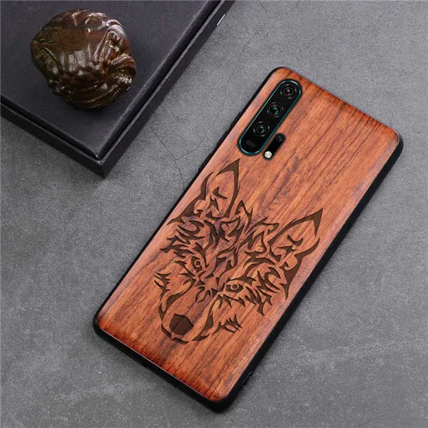 Color 5 Чехол для Honor 20, чехол из дерева для huawei Honor 10, чехол для Honor 20 Pro, задняя крышка, бампер из ТПУ, чехол для huawei 10 Play 20S 20 Pro Magic 2, чехол - Цвет: Color 5