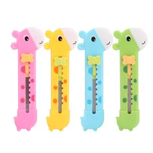Couteau utilitaire girafe mignon coupe papier, lame de rasoir en papier, papeterie de bureau, fournitures scolaires