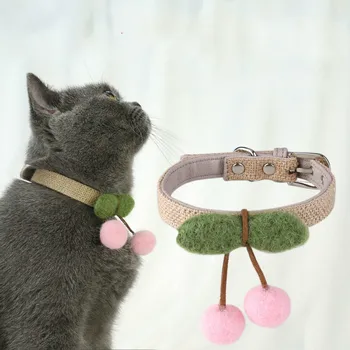 

New Bow-tie Cat Collar Pure Hand-made Dog Collar Pet Products Tie & Bow Tie Pet Cat Collars Decorative Accessories