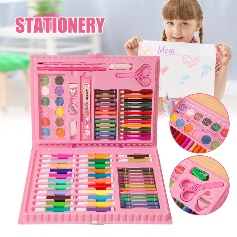 For канцелярия 150 Pcs/Set Drawing Tool Kit with Box Painting Brush Art  Marker Water Color Pen Crayon Kids Gift New Arrival - AliExpress