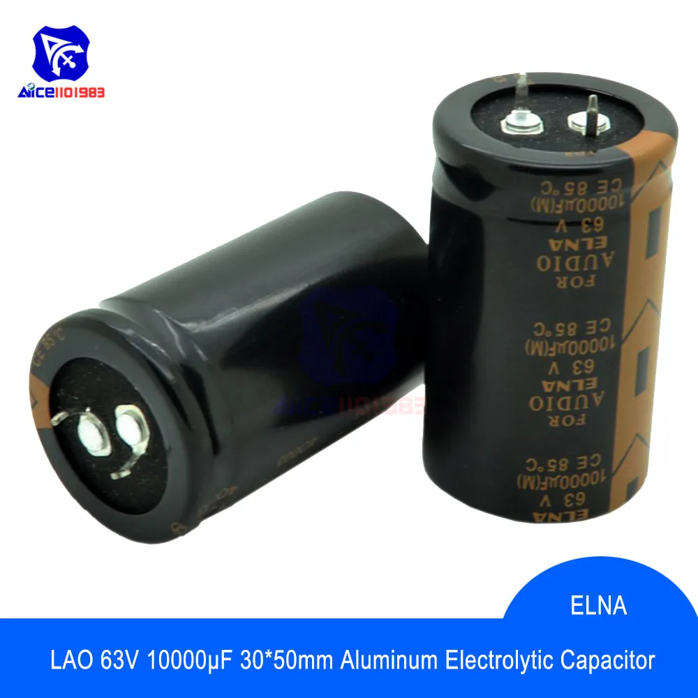

diymore Original ELNA Audio Capacitor LAO 63V 10000μF Capacitance 30*50mm Aluminum Electrolytic Capacitor 63V10000μF