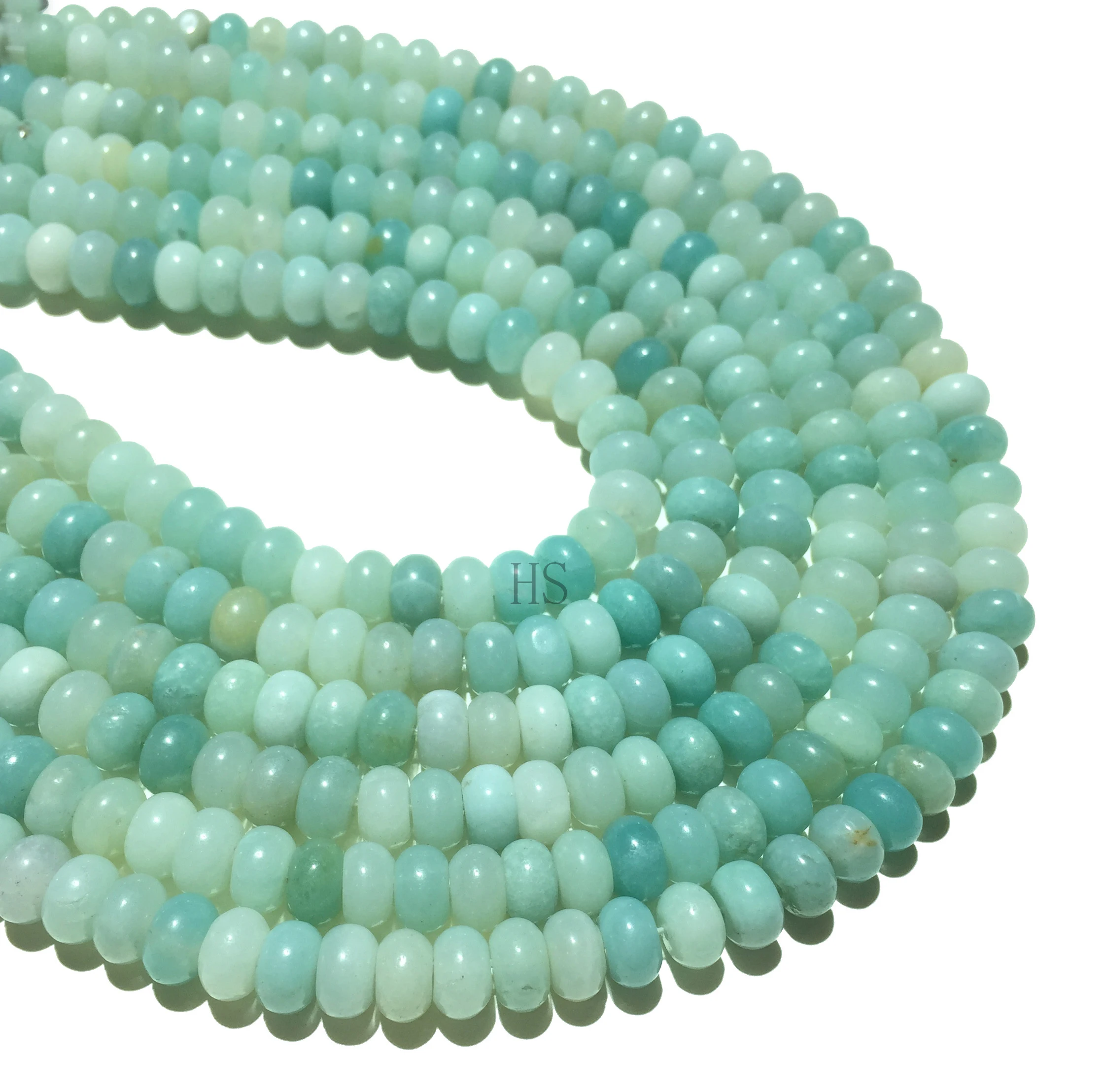 Natural 4x6mm 5x8mm Faceted Multi-Color Aquamarine Gem Rondelle Loose Beads 15'' 