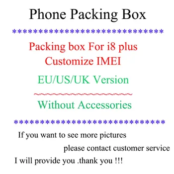 

20pcs/lot High Quality US,EU,UK Version Phone Retail Package Empty Packing Box Case Fit For i8 Plus without Accessories