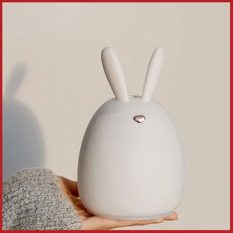 Продажа Увлажнитель воздуха ультразвуковой с ароматическим эфирным маслом диффузор милый кролик освежитель воздуха небулайзер со СВЕТОДИОДНЫЙ Но...
