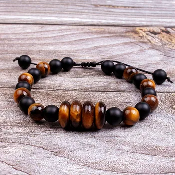 

Natural stone Tiger Eye Beads Yoga Bracelet For Women Mens Dropshipping