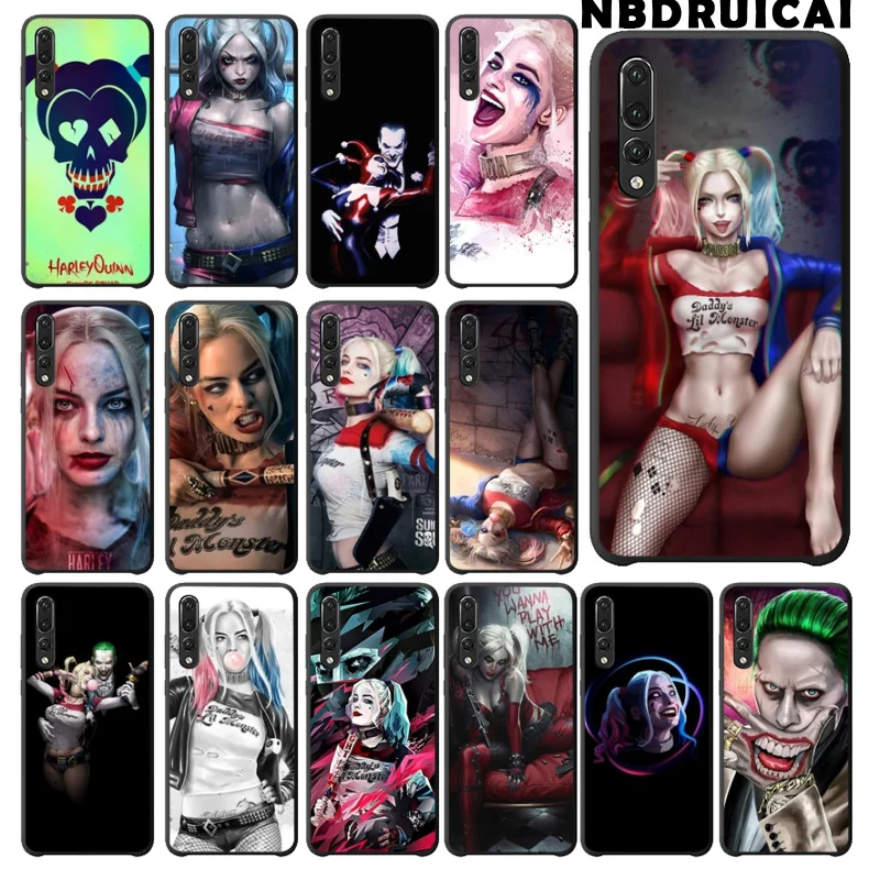 NBDRUICAI Harley Quinn отряд самоубийц Джокер Wink чехол для телефона Huawei P9 10 lite P20pro P30 pro Psmart