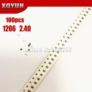100PCS 1206 SMD Resistor 1% 2.4 ohm chip resistor 0.25W 1/4W 2.4R 2R4