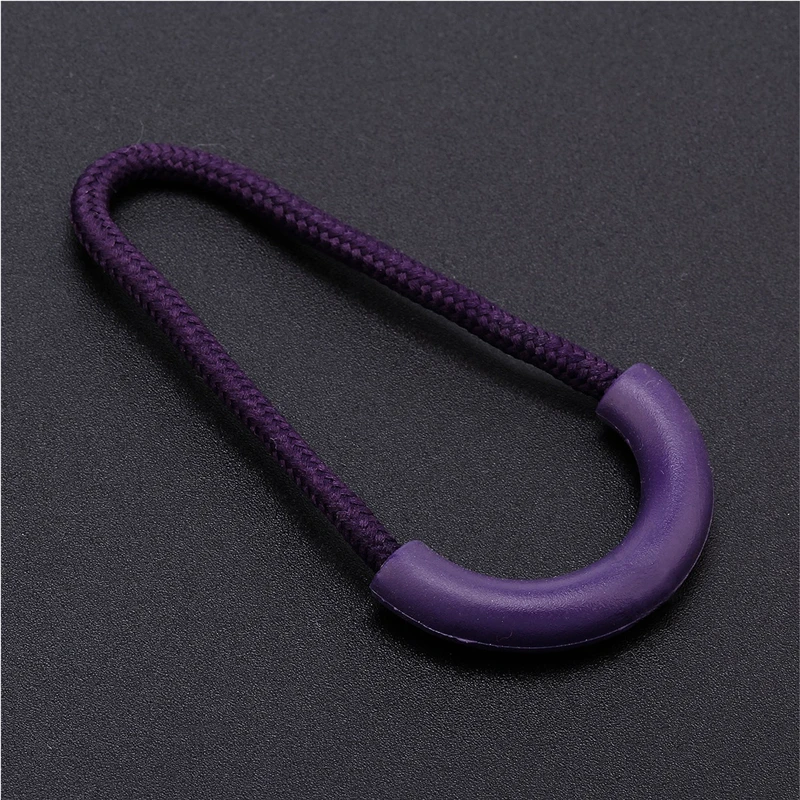 100 pcs/pack Mix Colors U Shape Cord Zipper Sliders Strap Lariat For Apparel Bag Accessories