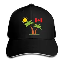 Пальмовое дерево-флаг Канады Мужская и женская кепка дальнобойщика бейсбольная Кепка