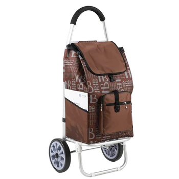 

Large Size Aluminum Alloy Shopping Cart with Oxford Cloth Bag High Quality Foldable Luggage Climbing With Seat Big Wheel