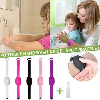 

Reusable Wristbands Hand Sanitizer Dispensing Portable Bracelet Wristband Hand Dispenser 10ML Wrist Support Dropshipping