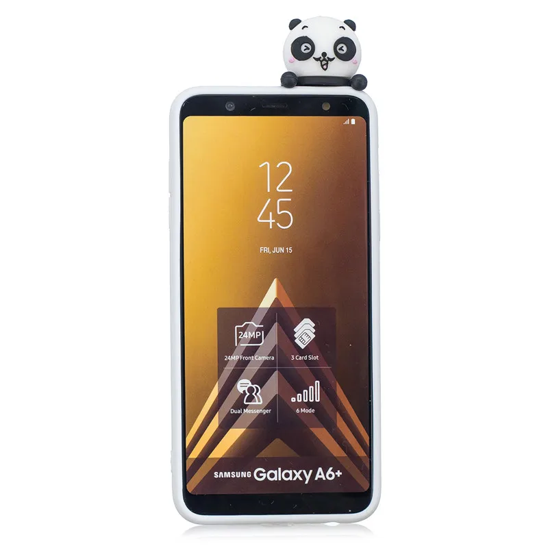 3D чехол с милой пандой для Samsung A10 A10S A20 A20S A20E A30 A30S A40 A50 A50S A70 A51 A71 A6 A8 J4 J6 Plus A7