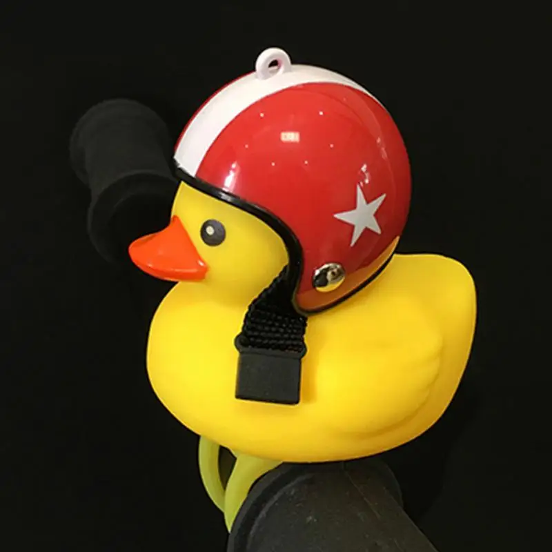 

Accessories Adjustable Band Road Bike Detachable Cycling Riding With Bell Bicycle Head Light Silicone Children Toy Duck Shape