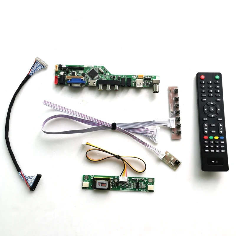 Для HSD150MX14-A00 HSD150MX15-B00 2CCFL LVDS 20Pin HDMI VGA AV USB Инвертор+ пульт дистанционного управления+ клавиатура T. V56 дисковод плата ЖК-панель комплект